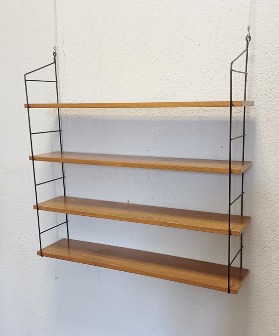 Vintage Wandrek Met Vier Leggers – Wandkast, Metal, Wood (photo 3 of 8)