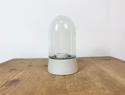Plafonnier vintage en porcelaine blanche, années 1970 – plafondlampen, Glass, Ceramic (photo 2 of 12)