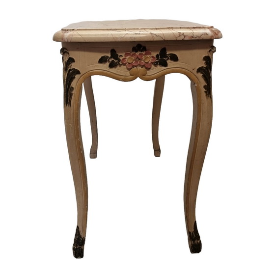 Image 1 of Vintage painted table marble top