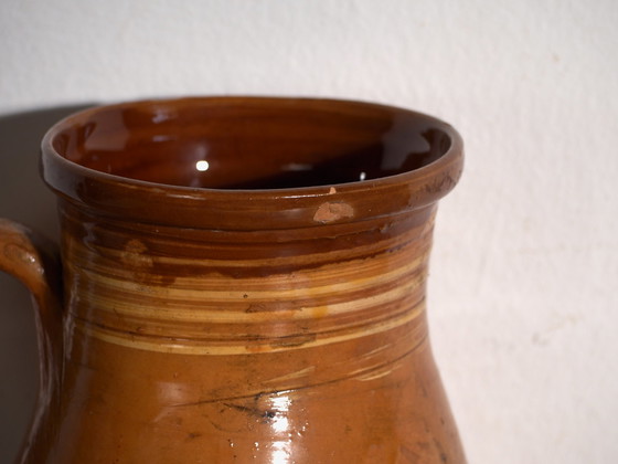 Antique folk glazed pottery jug – Central Europe, circa 1930 – Crockery, Rustic (photo 40 of 40)