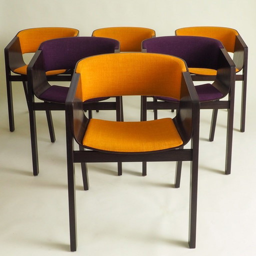 Set of 6 Stunning armchairs by TON