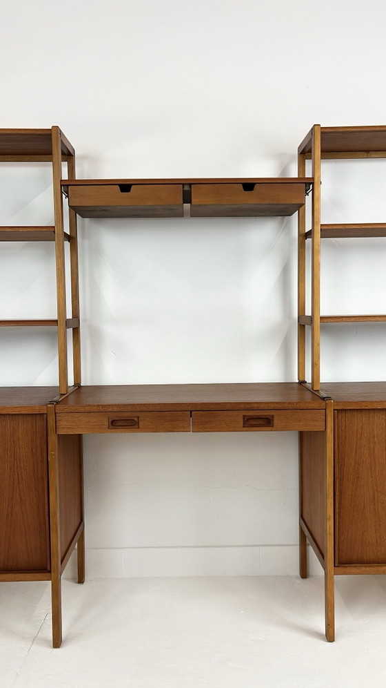 Swedish vintage teak veneer bookcases – Shelving unit (photo 15 of 25)