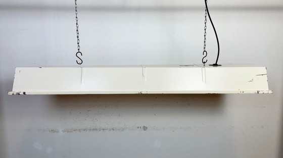 Image 1 of Tube lumineux suspendu industriel beige de la marque Famor, années 1970