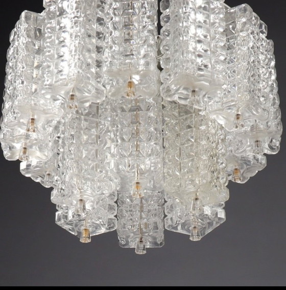 Image 1 of Lampadario in vetro Astroluxe anni '70