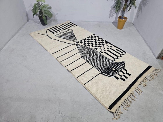 Image 1 of Two traditional Moroccan handwoven Berber rugs, size 2 (1.5/2.5) m