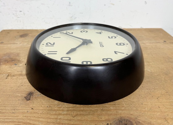 Image 1 of Vintage Brown Bakelite Wall Clock by Gents of Leicester, 1950s