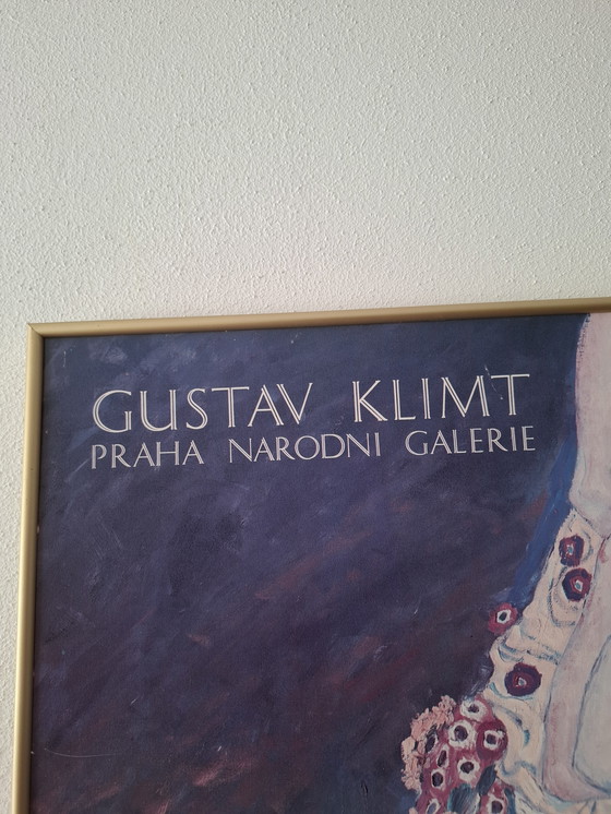 Image 1 of ✨ Gustav Klimt - La Virgen (90x90 cm) sobre dibond con marco moderno dorado ✨