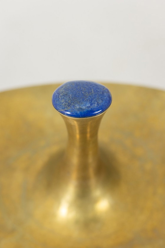 Image 1 of Philippe Hiquily. Hammered and gilded bronze bowl. Signed. 1980s