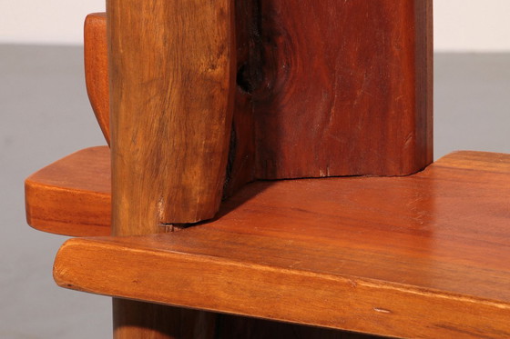 Image 1 of Una giocosa libreria francese di metà secolo in legno 1960