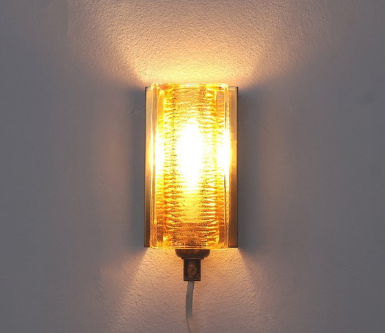 Image 1 of Lampade da parete vintage Vitrika Atlantic in ottone e vetro