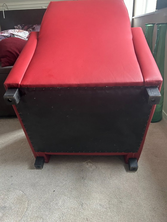 Sonate Sessel, rotes Leder – Leather (photo 4 of 5)