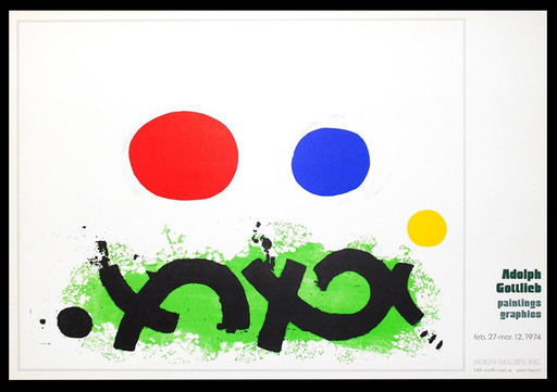 Gottlieb, Adolph - Hokin Gallery, 1974 - Color offset lithograph - 50x70 cm