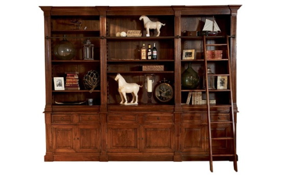 Image 1 of Eichholtz boekenkast bibliotheek kast King William + ladder - 322 cm