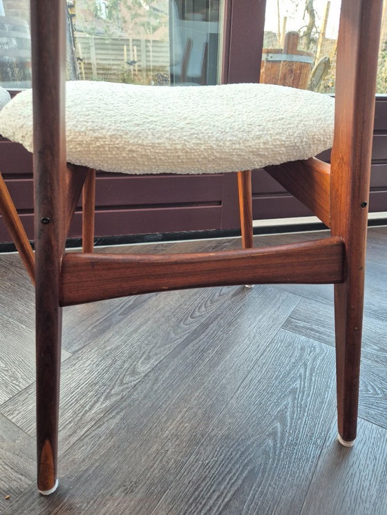 Image 1 of Vintage Danish style dining chairs teddy fabric