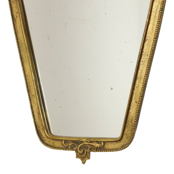 Kleine Franse Kuifspiegel Bladgoud Verguld Barok Stijl – Glass (photo 4 of 26)