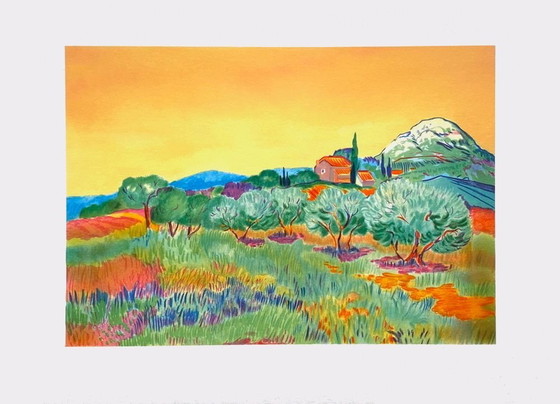 Image 1 of Amanda LEAR Paysage du Midi II lithograph 1985