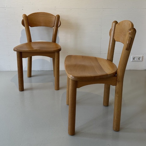 Image 1 of 4 Danish solid pine chairs by Rainer Daumiller