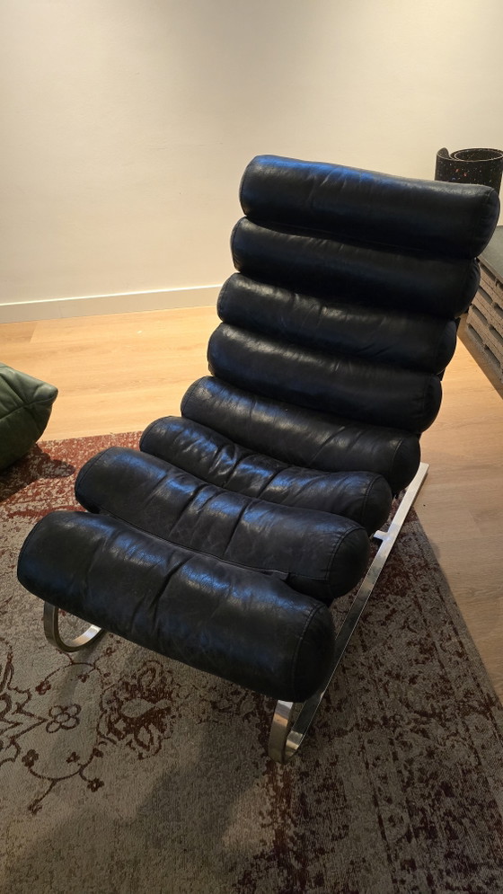 Chaise Poul Kjærholm reproduction – Chaises & fauteuils, Leather, Chrome (photo 2 of 6)