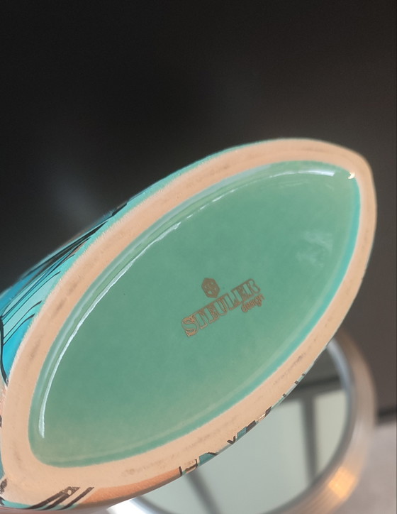 Image 1 of Steuler Keramik vaas uit de jaren 60-70, gesigneerd met Steuler design.