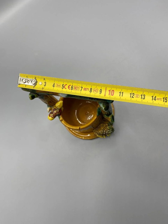 Pozzo decorativo vintage in ceramica Vallauris – Scena provenzale – Anni '50-'70 – Stoviglie (photo 7 of 7)