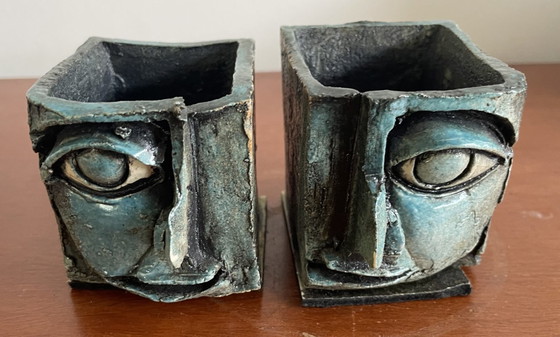 Image 1 of Jaroslav Safr - Tre teste o volti scultorei in ceramica artistica