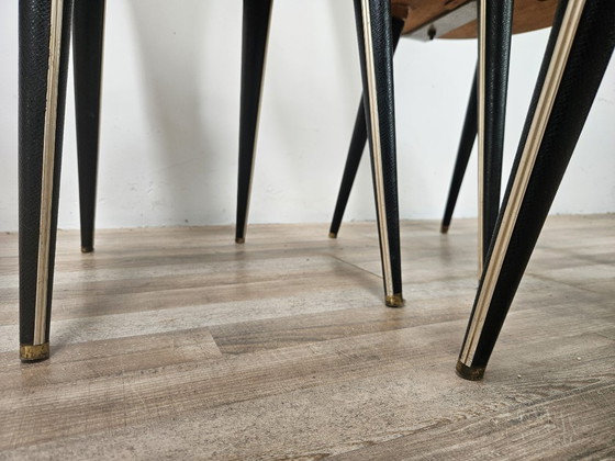 Set van zes mid-century moderne eetkamerstoelen van Umberto Mascagni – Wood (photo 15 of 16)