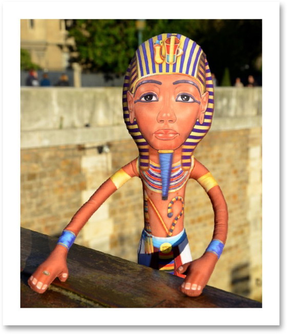 Image 1 of Tutankhamun Gift Decor | King Tut Pharaoh Figurine | Ancient Egypt Art Doll Collectible | Egyptian Home Decor