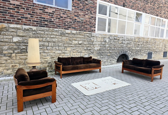 Image 1 of Niels Eilersen jaren 60 bankenset, mid-century jaren 70 zitgroep, suite, bankstel, fauteuils, banken