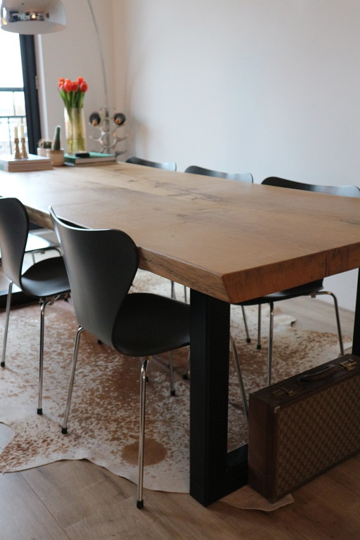 Massief eiken eettafel RAW interior