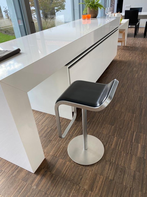LAPALMA design Barstool / Shin & Tomoko Azumi – Metal, Leather (photo 4 of 14)