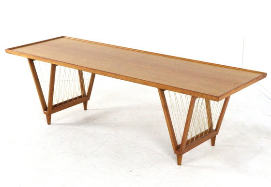 Image 1 of Vintage salontafel notenhout noten ''Deinum'