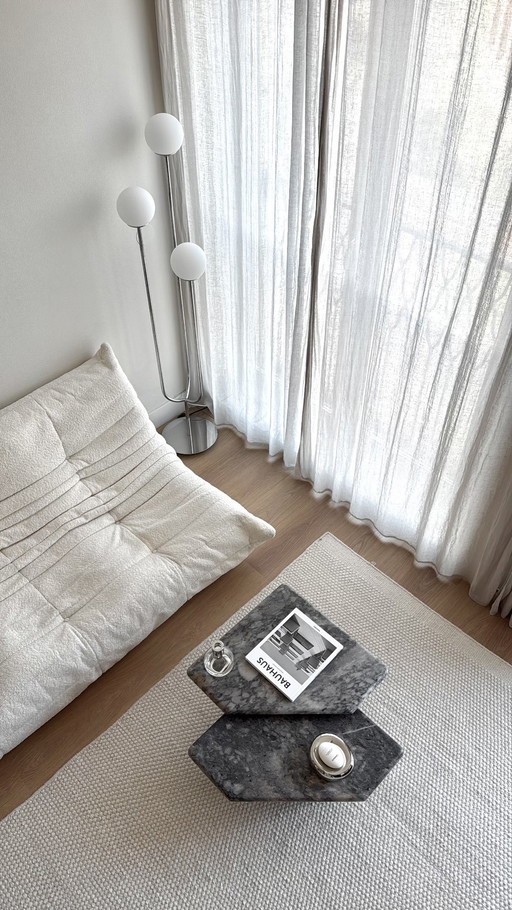 Vintage marble nesting tables