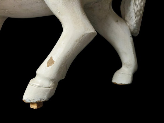 Image 1 of Cavallo in legno intagliato – Arte popolare – Francia/Svizzera, circa 1880