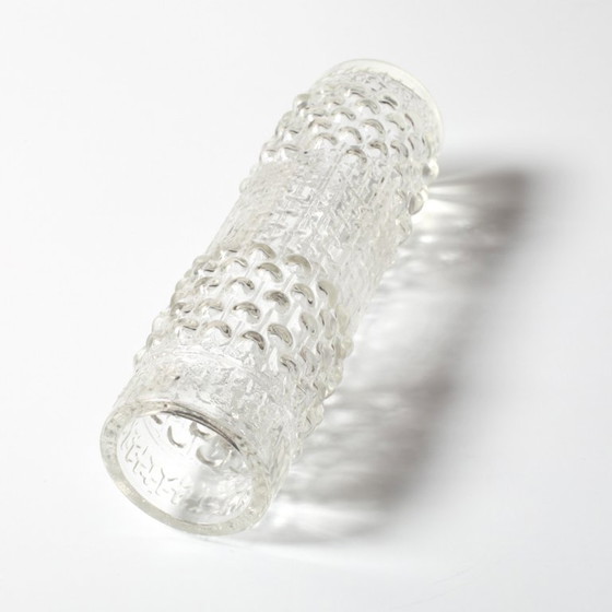 Image 1 of Vintage Pressed Glass Vase: CandleWax Design by František Pečený, Czech Art Glass