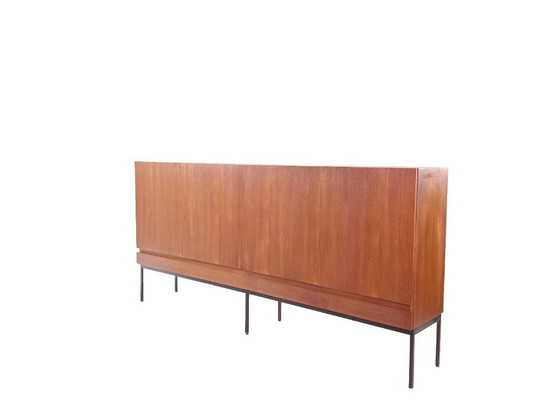 Vintage B60 Teak Highboard van Dieter Waeckerlin – Behr – High boards, Metal, Wood (photo 2 of 7)