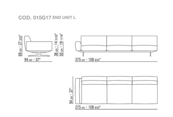 Image 1 of Canapé d'angle Flexform Softdream en tissu Terracotta Astro