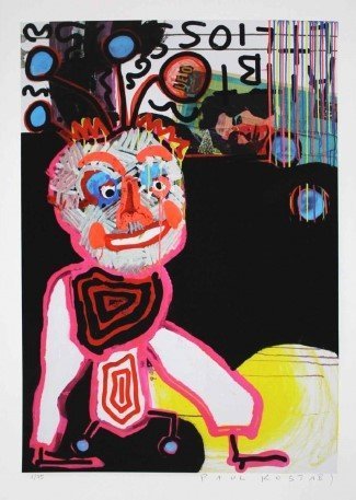 Image 1 of &quot;Heading to Miami&quot; Stampa Giclée firmata e limitata di Paul Kostabi del 2015