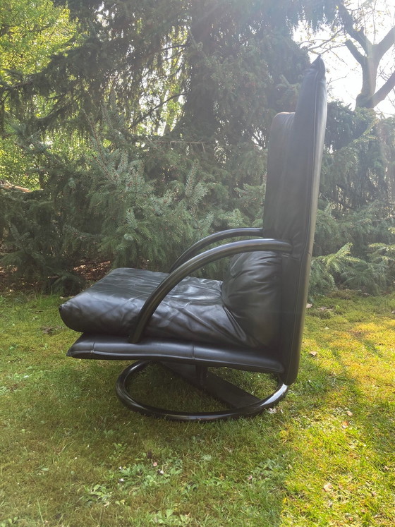 Image 1 of Rolf Benz BMP - Fauteuil design pivotant en cuir