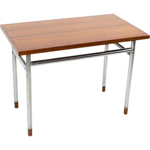Tavolino da caffè vintage in teak con gambe in metallo di Hans J. Wegner e Ry Furniture, 1960