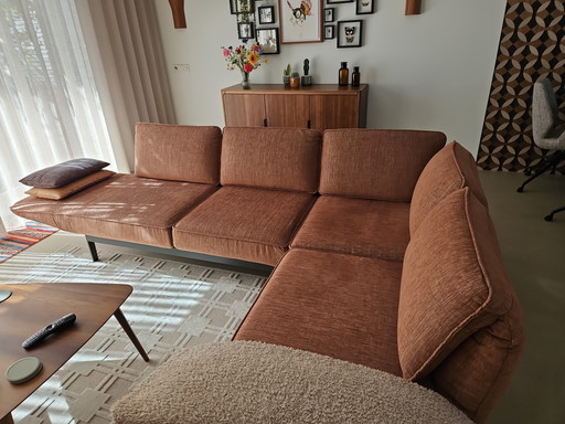 Meuble d'angle Rolf Benz Mera, comme neuf, en tissu contreplaqué couleur mousse 20 – hoekbanken, Textile