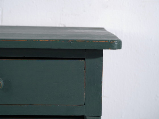 Commode ancienne en pin peint – Commode verte rustique européenne – circa 1900 #4 (photo 36 of 40)