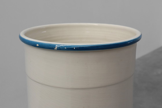 Image 1 of Mid-century ceramic umbrella stand with painted decorations, Italy 1950s
