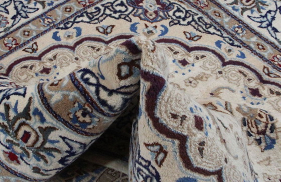 Original Hand-Knotted Persian Rug Nain Kashmari 210 x 200 cm – Rugs & carpets, Wool (photo 12 of 16)