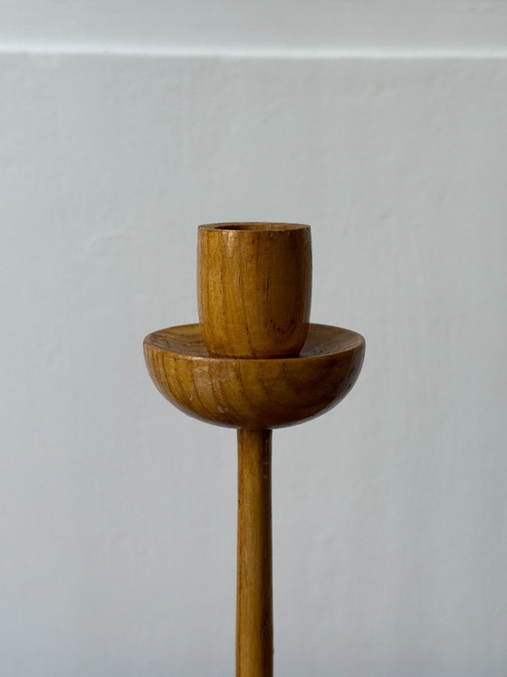 Image 1 of Coppia di portacandele in legno