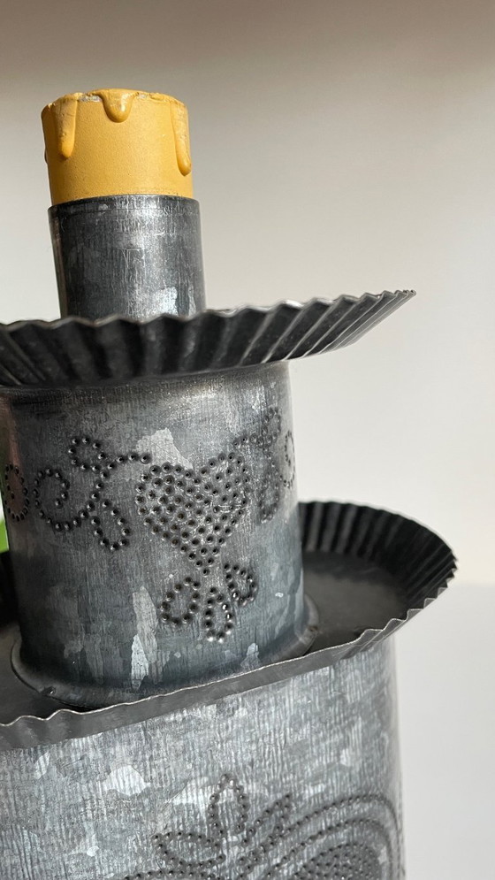 Image 1 of Vintage Zinc Heart Lamp