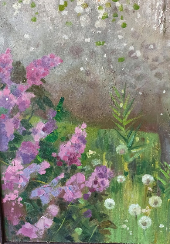 Original Oil Painting Abstract Girl With Horse Nature Spring – Paintings & Drawings, Canvas (photo 7 of 8)