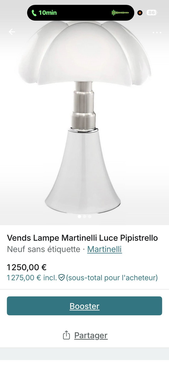 Image 1 of Vends Martinelli, Luce Pipistrello