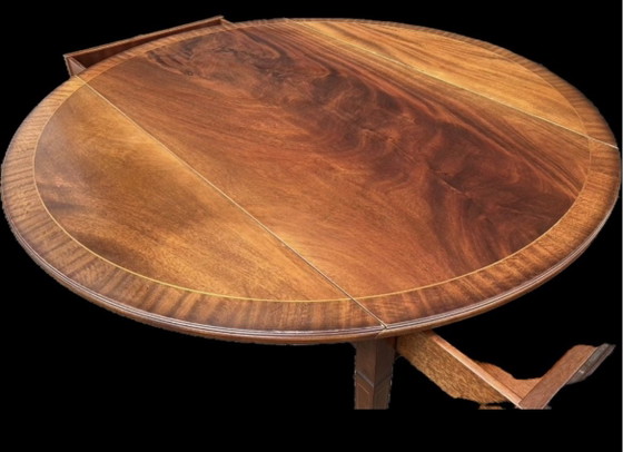 Tavolo Heldense Mahony con alette 110 cm, Tavoli da pranzo, Legno, Marrone (foto 5 di 7)