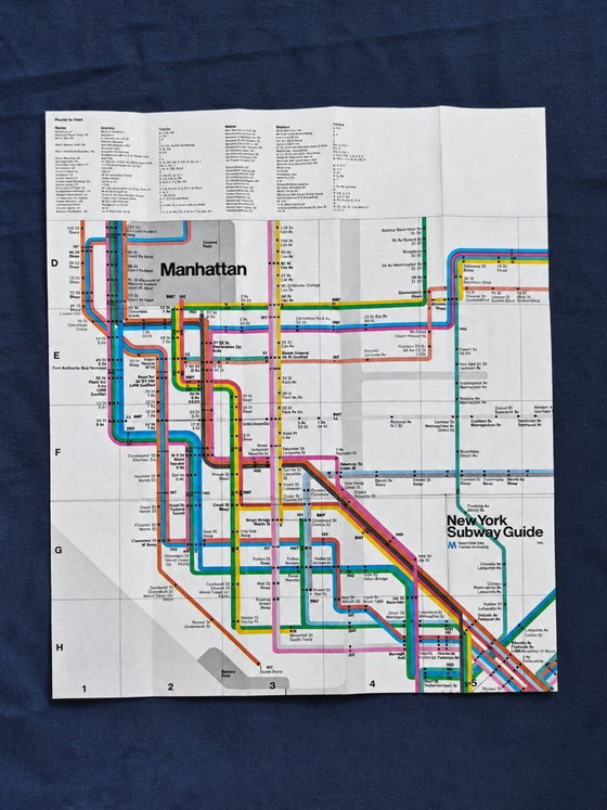 Original 1978 New York Subway Map by Massimo Vignelli, MTA Subway Guide Vintage, Rare Italian Graphic Design (photo 3 of 10)