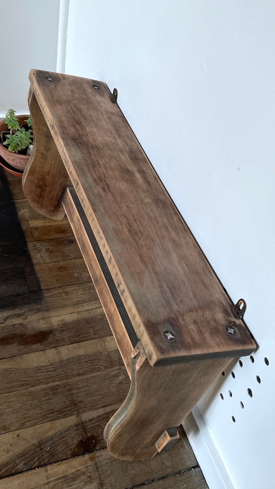 Mensola vintage con 5 ganci, in legno grezzo – Scaffali a muro, Metal (photo 17 of 33)